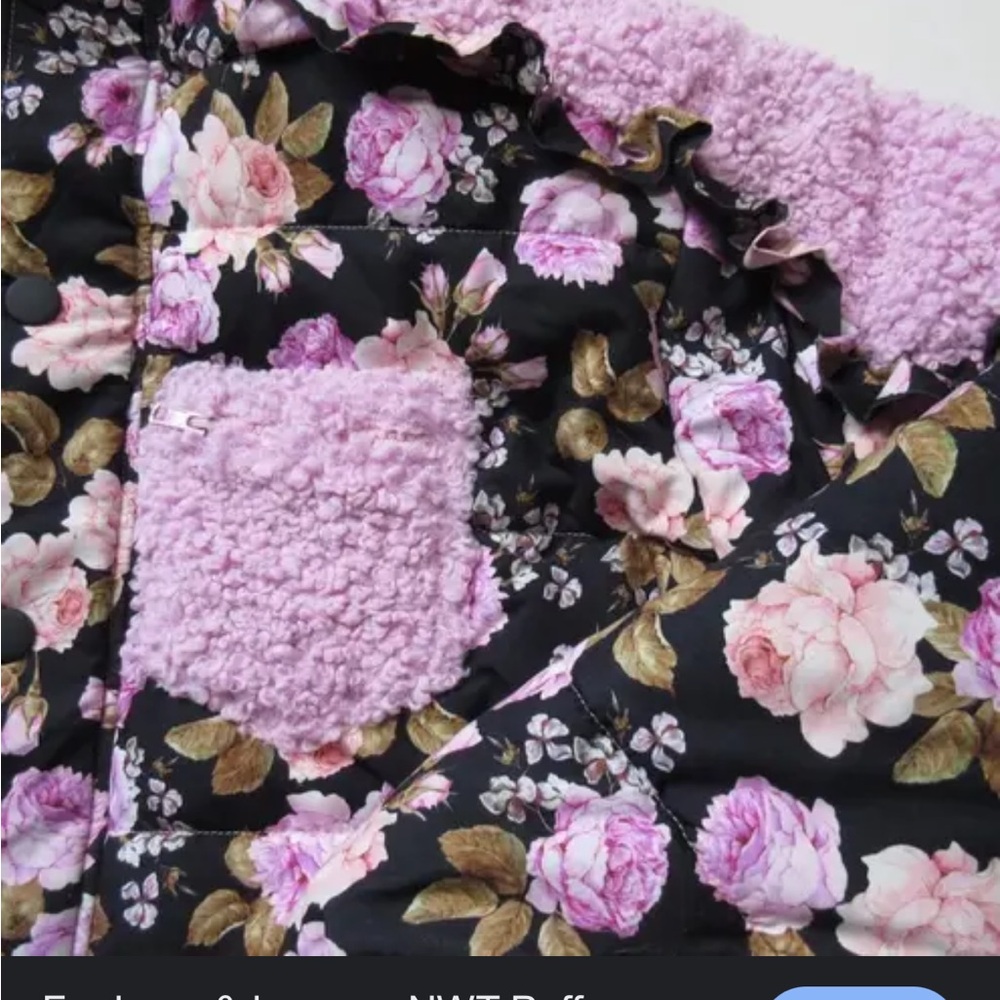 For Love and Lemons Floral Puffer Jacket - Picture 4 of 9